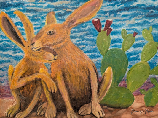 Digital Print - Texas Jackrabbit Love