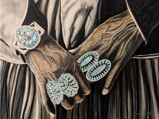Digital Print - Hand Painted The hands of Ageless Beauty